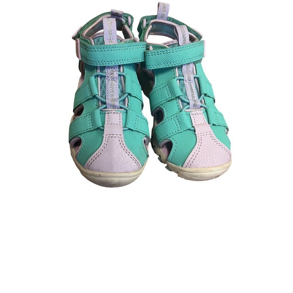 Cat & Jack Teal Green Girls Velcro Hiking Sandals 11.